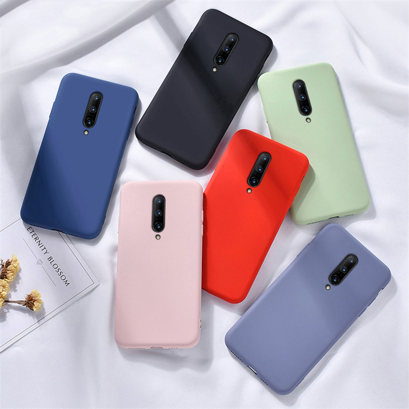 Bakeey Smooth Liquid Silicone Rubber Soft Back Cover Protective Case for OnePlus 8