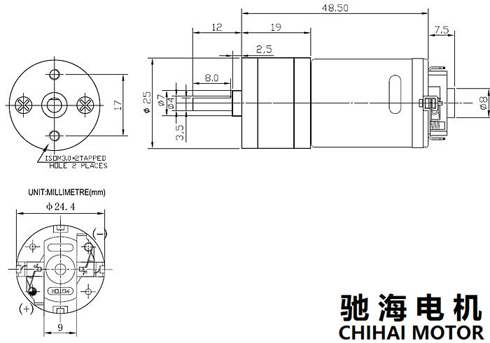 CHIHAI MOTOR DC 12V 2000rpm High Speed Reduction Motor