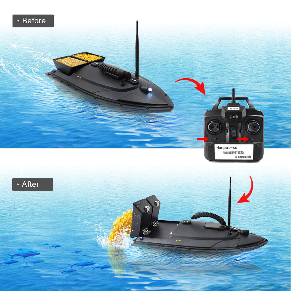 URUAV 2011-5 Generation 50cm Fishing Bait RC Boat 500M Remote Fish Finder 5.4km/h Double Motor Toys - Photo: 6