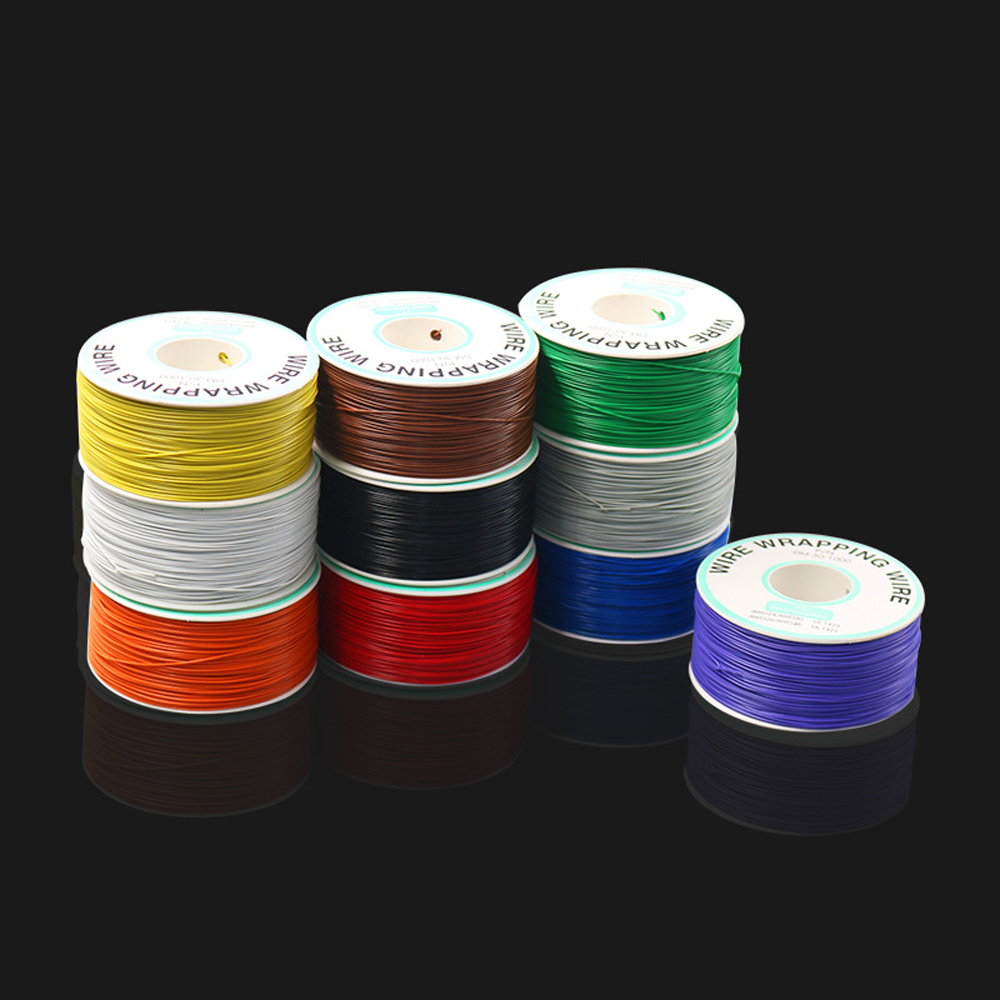 250m 30AWG Red/Black/Yellow/Blue/Green/White/Purple/Orange OK Line Circuit Board Flyer Wire Airline PCB Jumper Cable Wrapping Wire 5