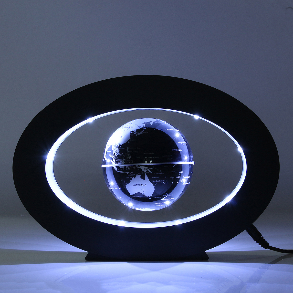 

Magnetic Levitation Floating World Map Globe Desktop Rotating Planet Earth Globe Ball LED Light