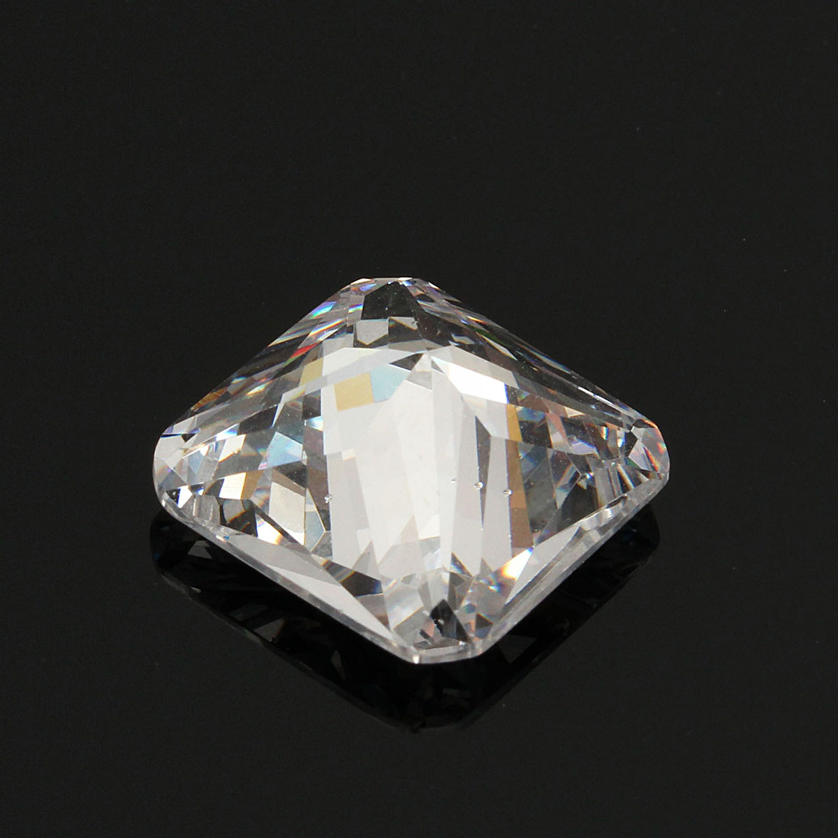 15mm Transparent Square Loose Gemstone Gem Design Ring Necklace DIY