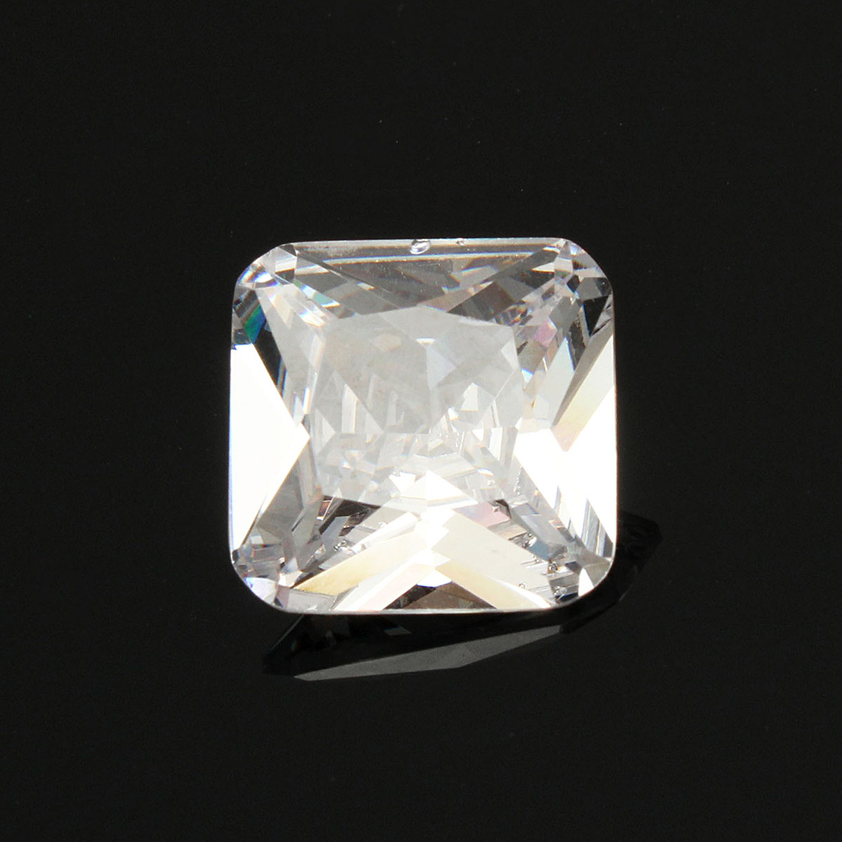 15mm Transparent Square Loose Gemstone Gem Design Ring Necklace DIY