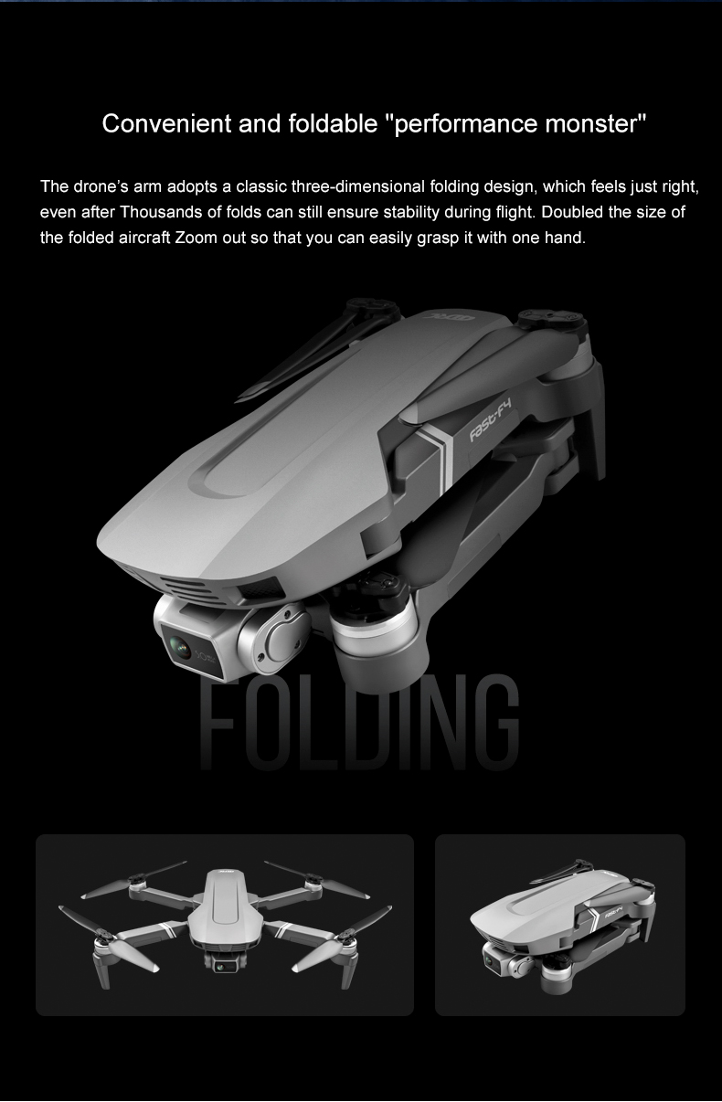 4DRC F4 GPS 5G WIFI 2KM FPV with 4K HD Camera 2-Axis Gimbal Optical Flow Positioning Brushless Foldable RC Quadcopter Drone RTF