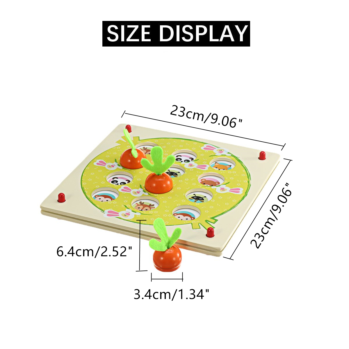 Wooden Pull Out Carrot Memory Chess Puzzle Intelligence Parent-child Interaction Board Game Toys
