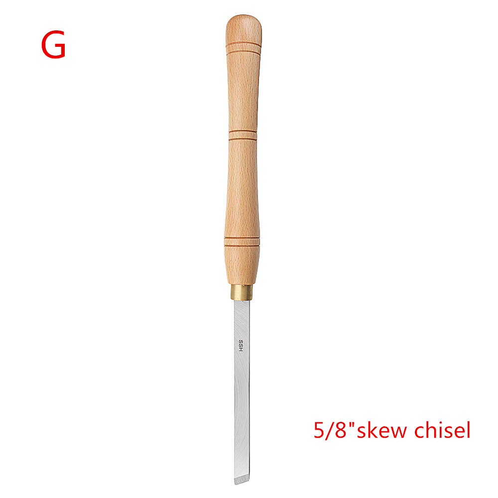 Drillpro High Speed Steel Lathe Chisel Wood Turning Tool with Wood Handle Woodworking Tool 21