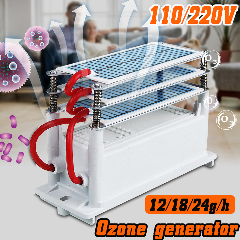 110V/220V 12/18/24g/h Ozone Generator Chip Active Oxygen Disinfection Machine Air Purifier