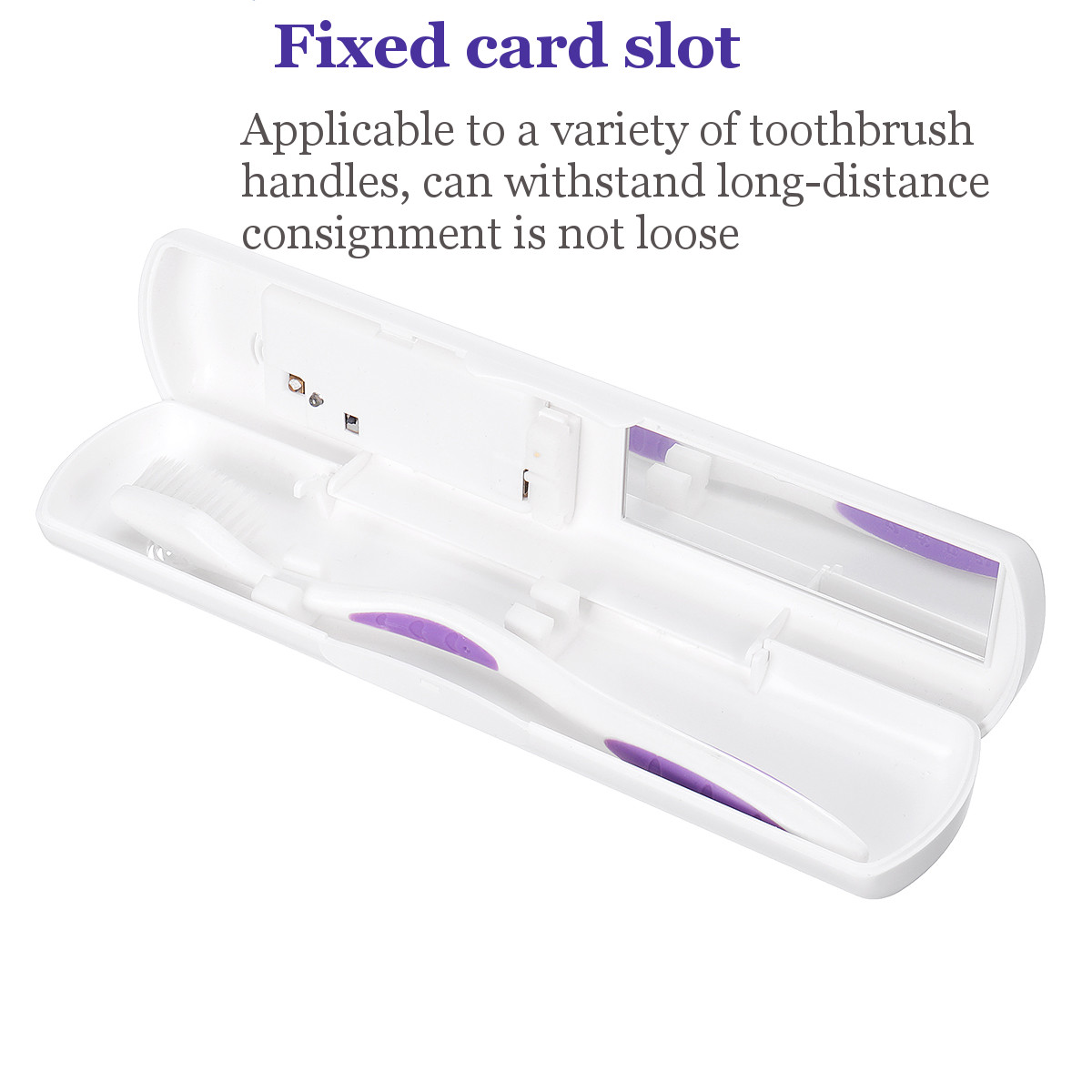 Portable UV Sanitizer Toothbrush Sterilizer Holder Disinfection Box Germ Free Dental Care