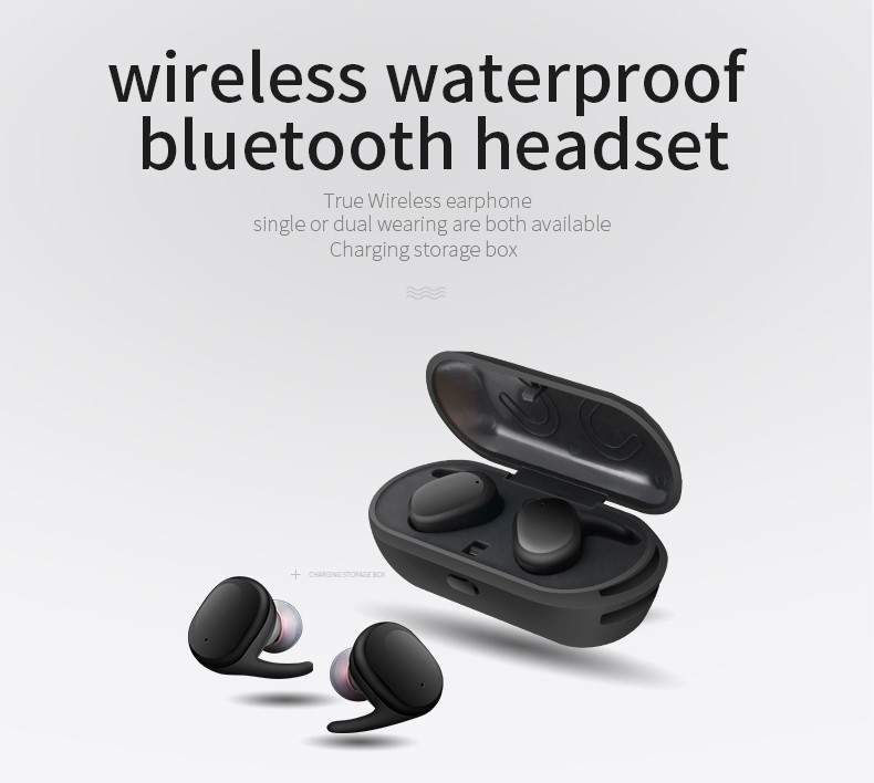 [Truly Wireless] Mini Stealth Stereo Wireless Bluetooth Dual Earphone Headphones With Charging Box 8