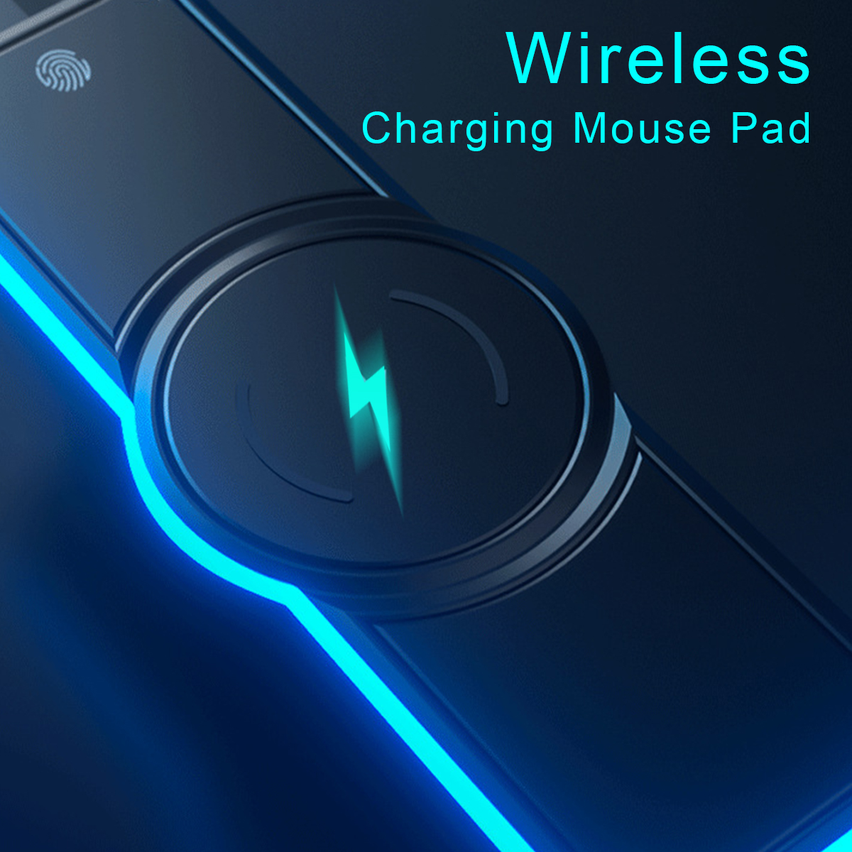 10W / 7.5W Qi Carregamento sem fio RGB Luminous Gaming Mouse Pad Computador Macbook Mousepad