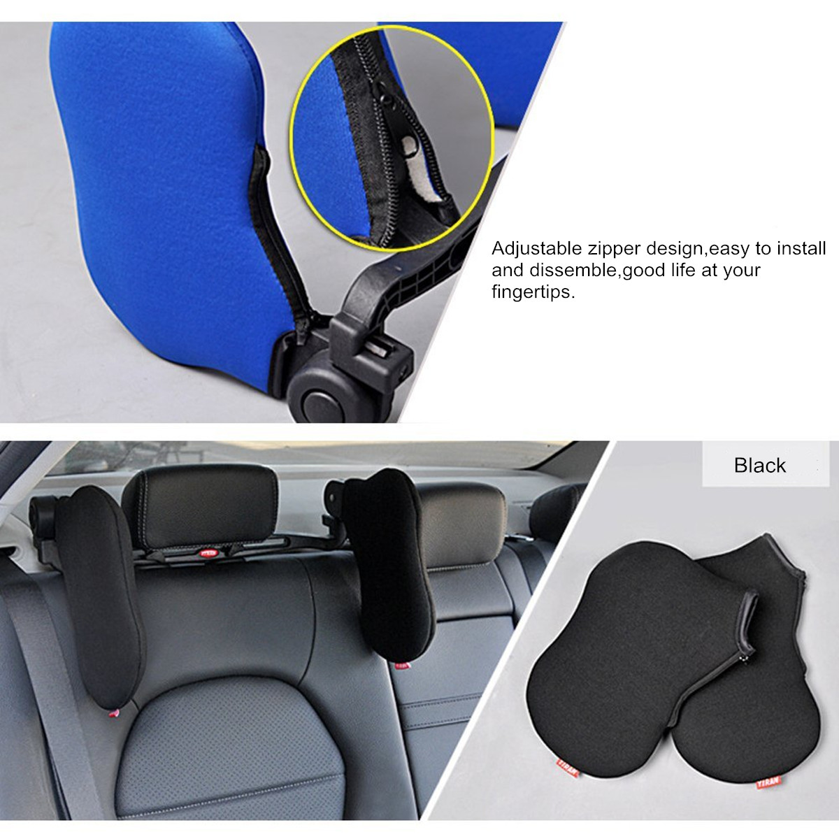 Outdoor Car Seat Headrest Memory Foam Pillow Head Neck Rest Support Cushion 12