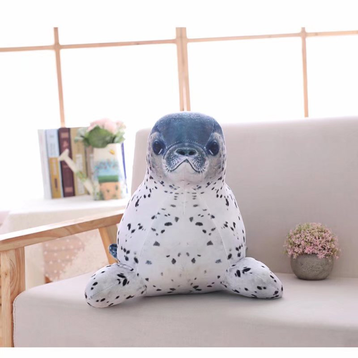 1PC 30/40/50/60CM Soft Sea World Animal Lion Stuffed Plush Toy Baby Sleep Pillow for Kids Gifts