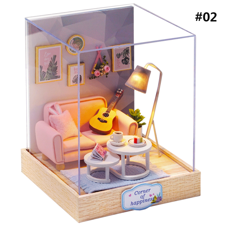 Cuteroom Corner of Happiness DIY Cabin Happiness One Pavilion Series Doll House With Dust Cover