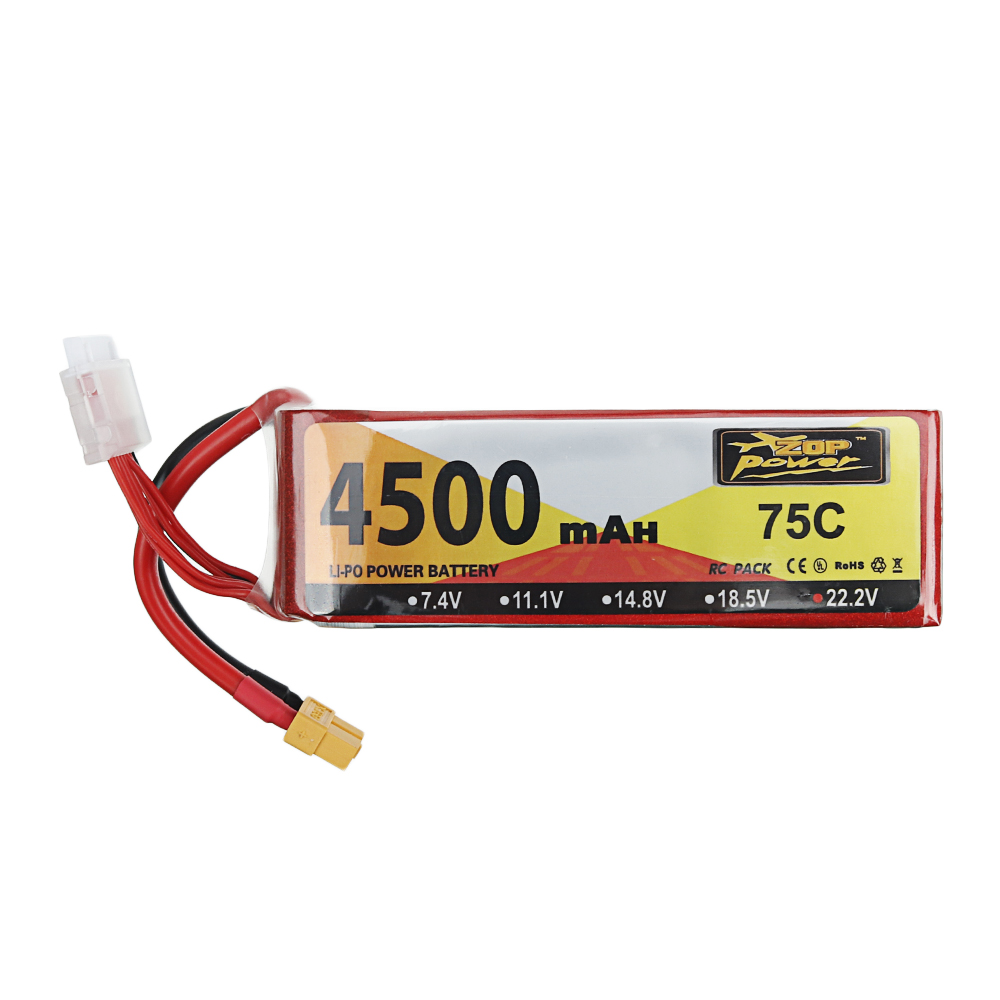 ZOP Power 22.2V 4500mAh 75C 6S Lipo Battery XT60 Plug for ALZRC Devil 505 FAST RC Helicopter - Photo: 2