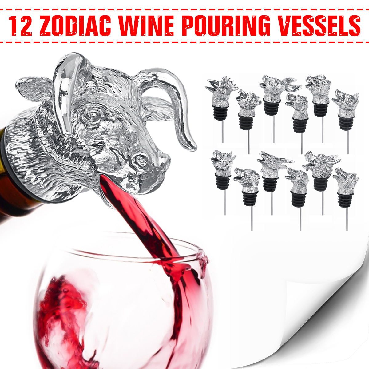 Household 12 Zodiac Alcohol Drinks Decanter Sober Pour Vessel Liquor Pouring Mouth Table Decorations
