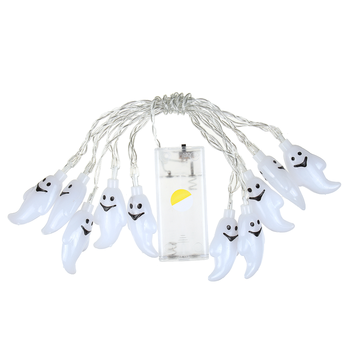 Specter Skeleton Ghost Eyes Pattern Halloween LED String Light Holiday Funny Party Outdoor Indoor Decoration