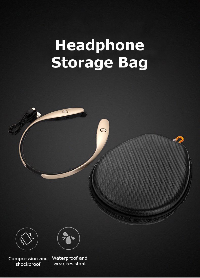 Portable EVA Earphone Storage Case Protective Waterproof Cover for Sony WI-1000X Samsung Neckband Earphone