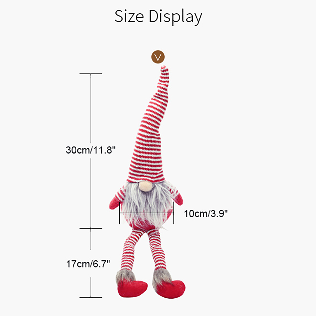 Non-Woven Hat With Long Legs Handmade Gnome Santa Christmas Figurines Ornament Decorations Toys - Photo: 11