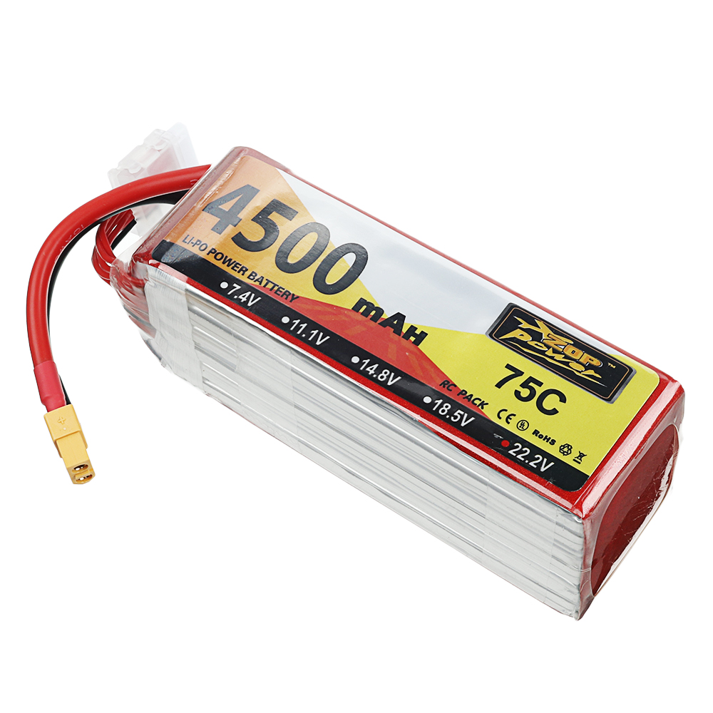 ZOP Power 22.2V 4500mAh 75C 6S Lipo Battery XT60 Plug for ALZRC Devil 505 FAST RC Helicopter - Photo: 4