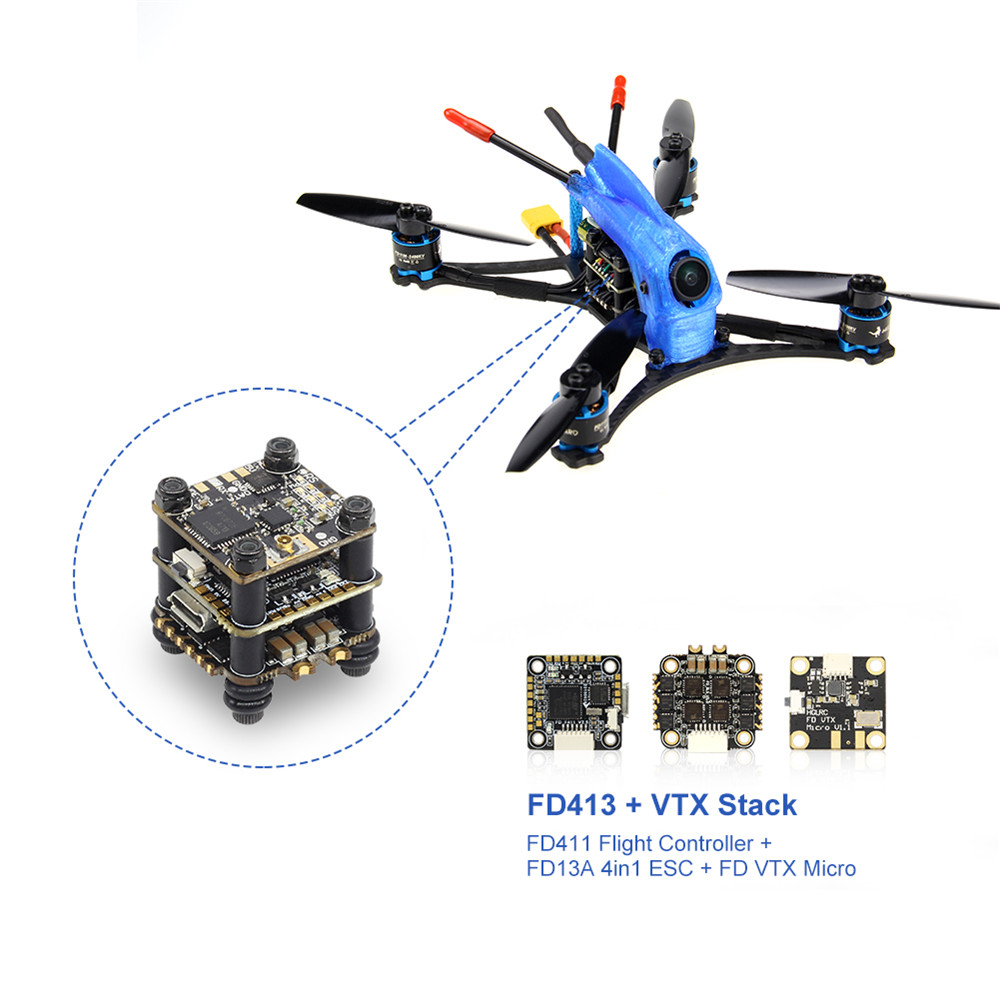 HGLRC Parrot132 3inch Toothpick FPV Racing Drone 5-6S PNP/BNF F411 Flight Control 13A 4in1 ESC 1106 Motor - Photo: 5