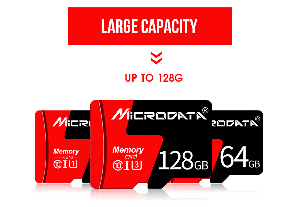 MicroData Class 10 High Speed Max 80Mb/s TF Memory Card 8GB 16GB 32GB 64GB 128GB With Card Adapter For Mobile Phone Tablet GPS Camera