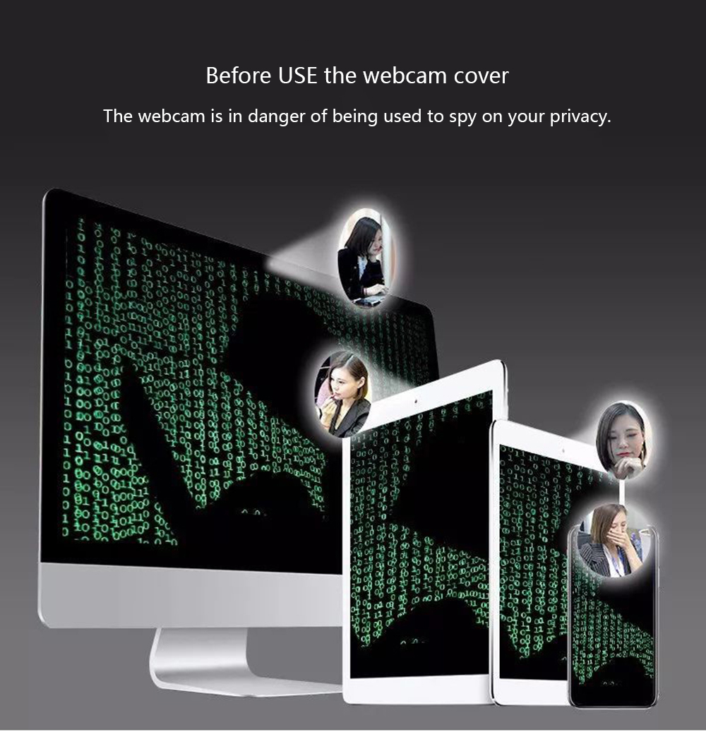 Bakeey 3PCS Anti-Hacker Peeping Plastic Notebook PC Tablet Phone lens Protector Sliding Shield Privacy Protection Cover