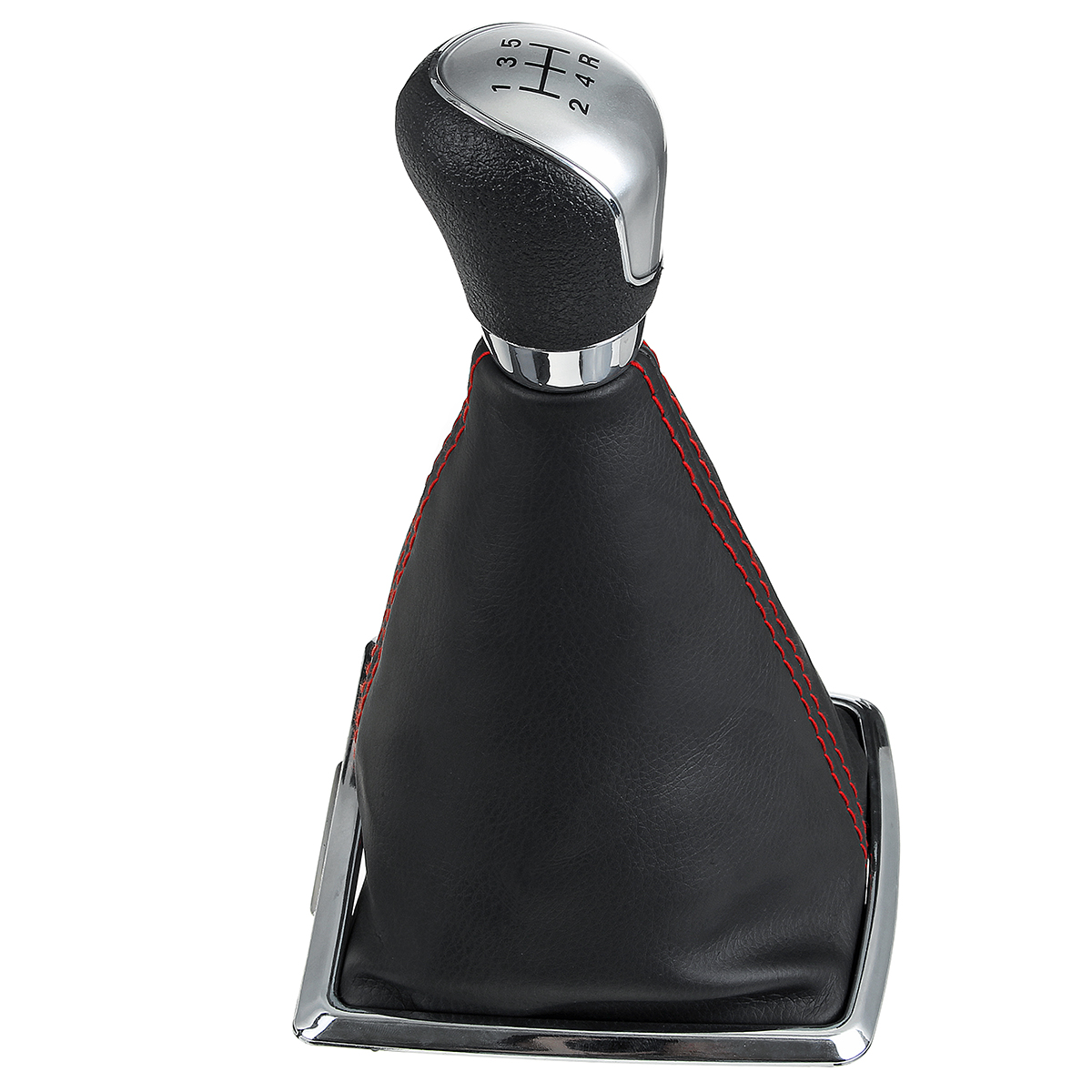 5 Speed MT Gear Stick Shift Knob with Leather Dust Boot Cover For Ford Focus MK2 2005-2012