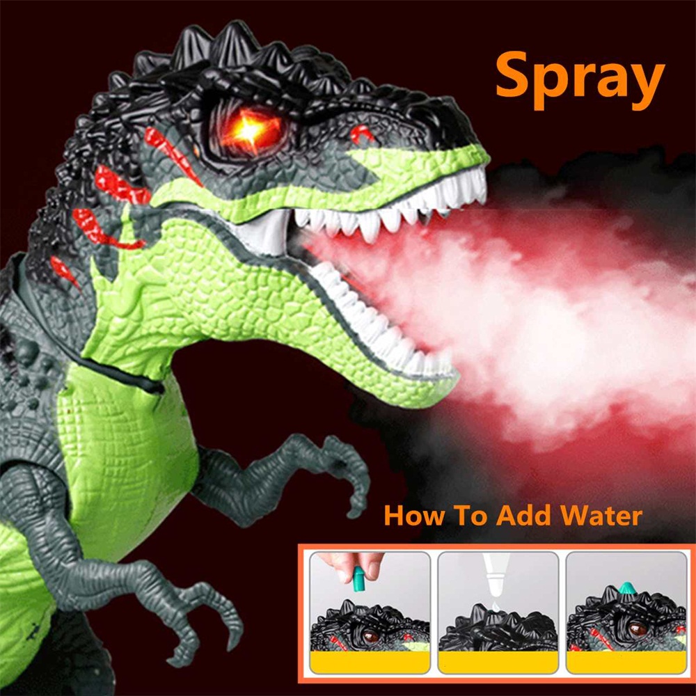 Electric Spray Projection Tyrannosaurus Rex Dinosaur Model Simulation Lay Eggs Animal Model Toys