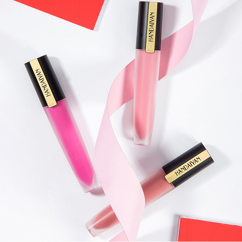 HANDAIYAN Matte Lip Gloss Lips Lipstick Long Lasting Liquid Cosmetics Exaggerated Makeup