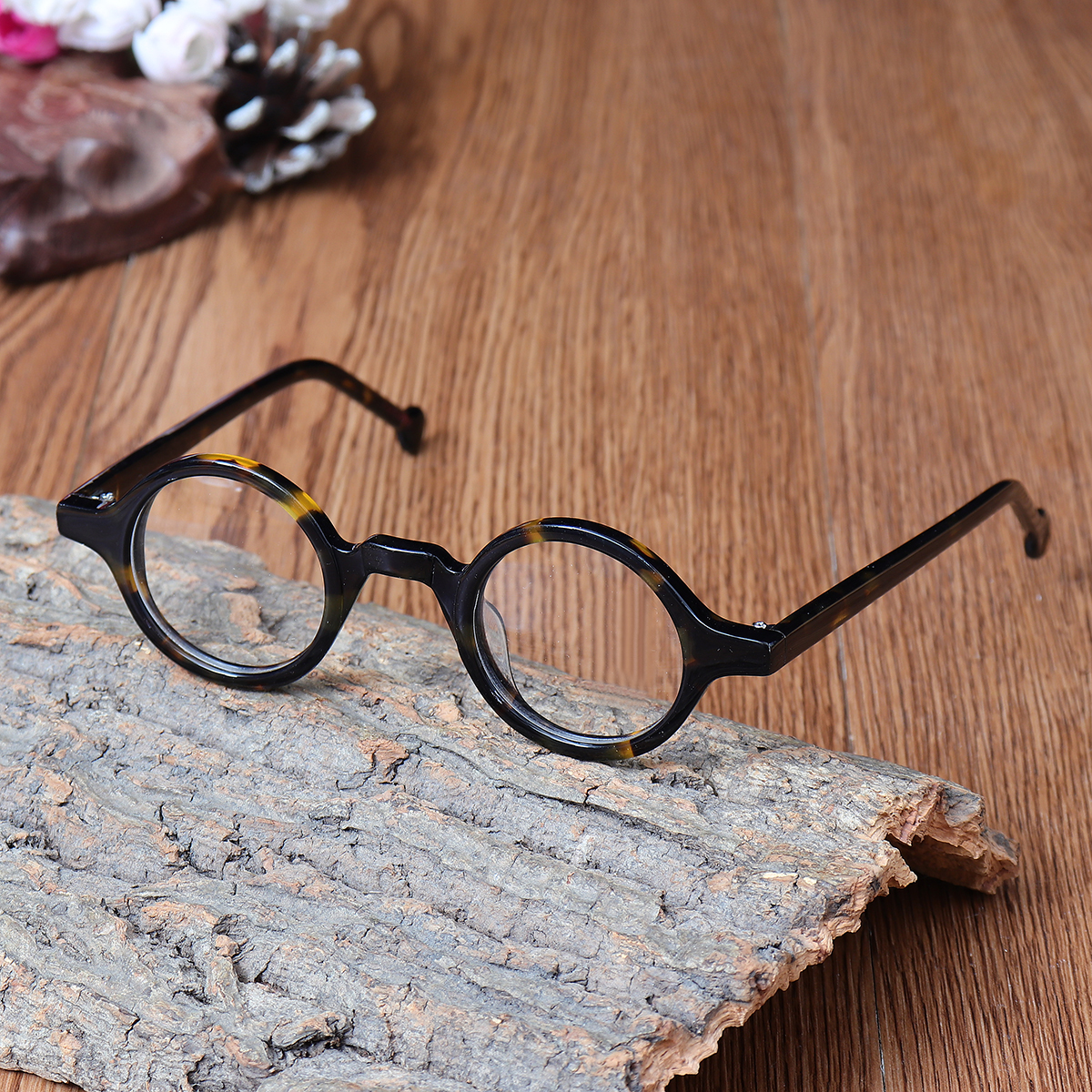 Unisex Handmade Vintage Small Round Eyeglass Frame