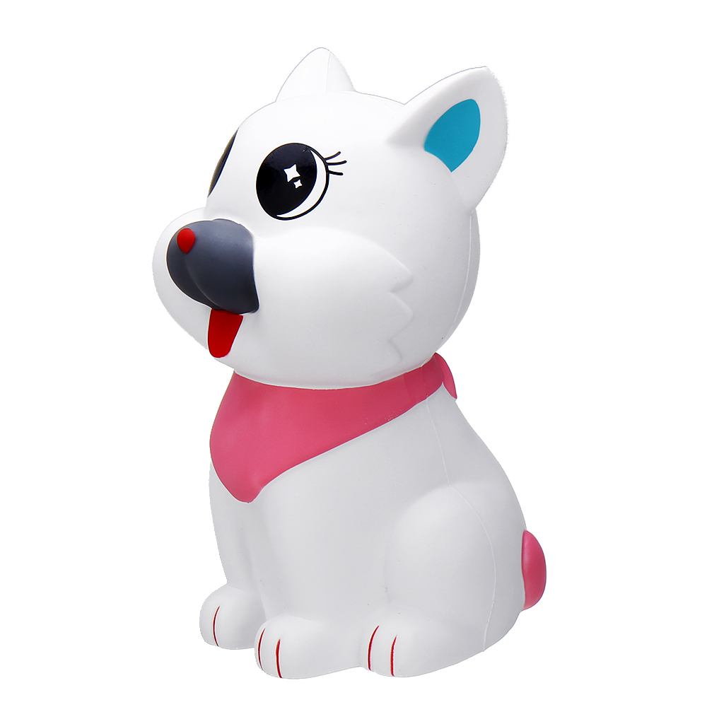 29cm Giant White Scarf Dog Squishy Slow Rebound Decompression Simulation Toy with Bag Packaging - Photo: 5