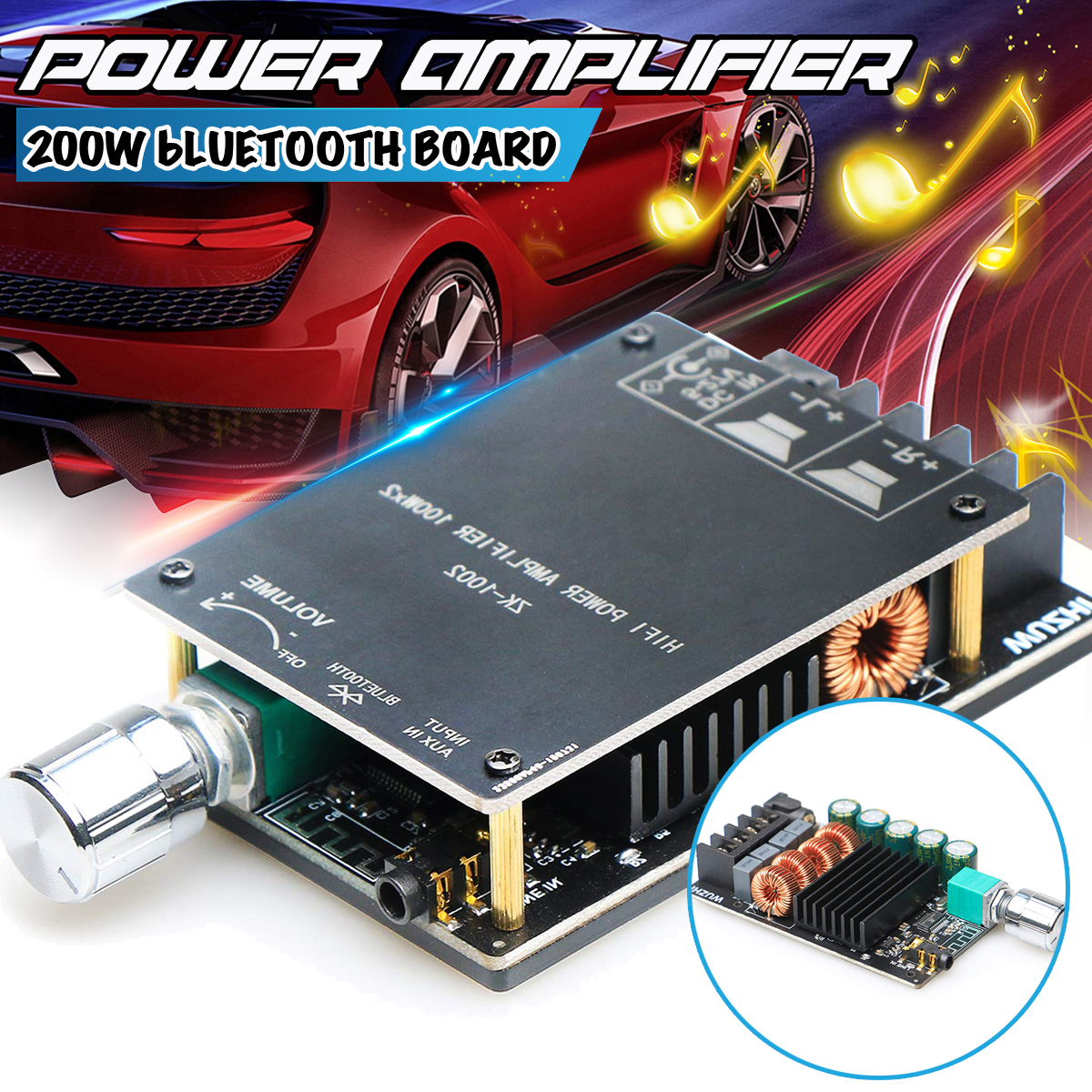 200W bluetooth Amplifier Board Dual Channel TPA3116 Audio Amp Board with LC Filter 