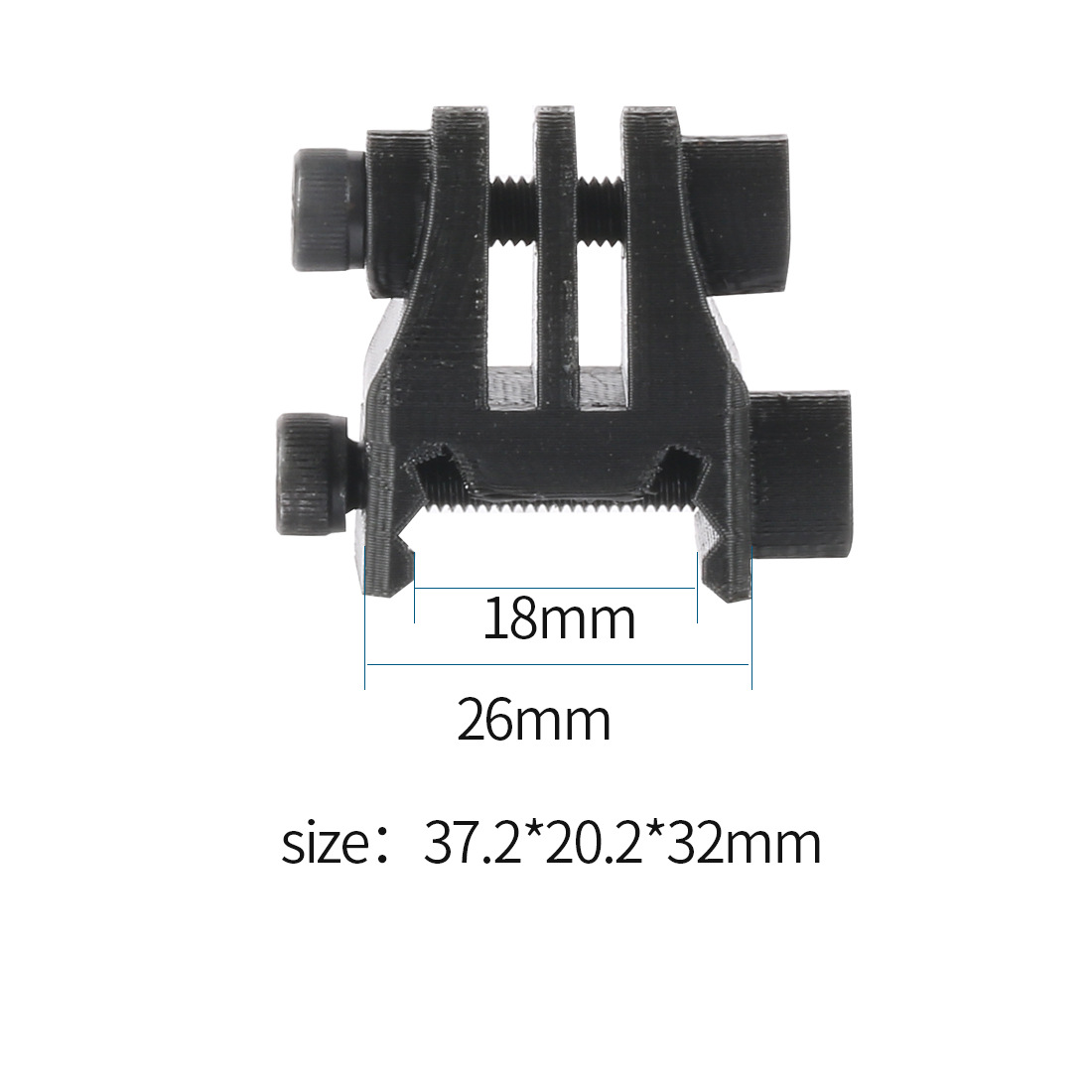 For GOPRO/EKEN Action Camera Mount Guide Lead Rail Adapter Slide Way Clamp Holder Cold Shoe Base 3D Printed for FPV Drone Gimbal - Photo: 3