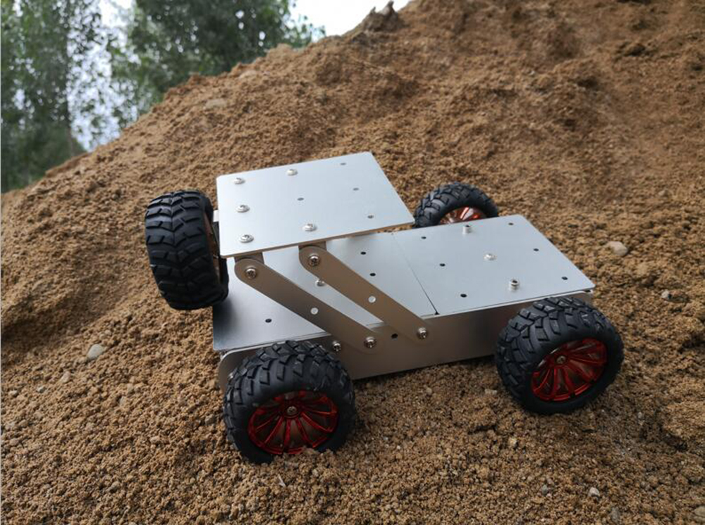 DIY Aluminous Smart RC Robot Car Chassis Base With Motor For Assembled Jeep Car Models