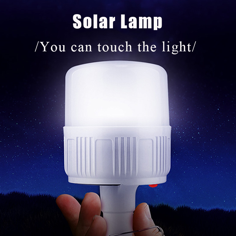 Portable Dimmable 3.7-4.2V Solar Powered 24/42LEDS Five-speed Outdoor Camping Light Bulb + US Plug