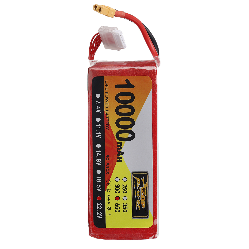 ZOP Power 22.2V 10000mAh 65C 6S Lipo Battery XT60 Plug for FPV RC Quadcopter Agriculture Drone - Photo: 7