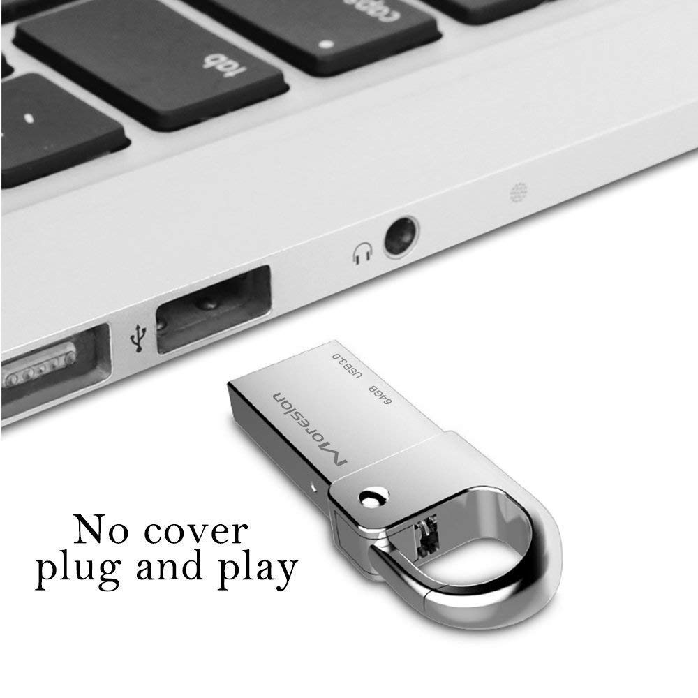 Moreslan Aluminum Alloy 64GB USB 3.0 Flash Drive Pen Drive For Laptop Computer Speaker TV