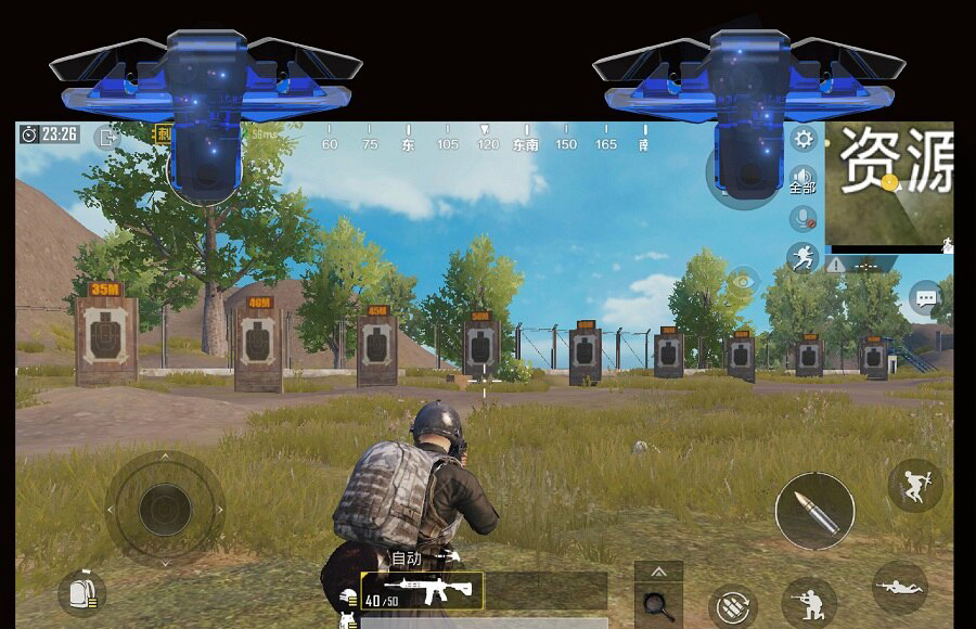 Bakeey X7 PUBG Mobile Game Controller Gamepad Trigger Aim Button Shooter Joystick with Flash Flim for iPhone iOS Android Mobile Phone