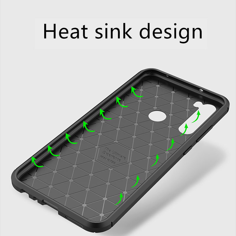 For Xiaomi Redmi Note 8 Case Bakeey Luxury Carbon Fiber Shockproof Silicone Protective Case