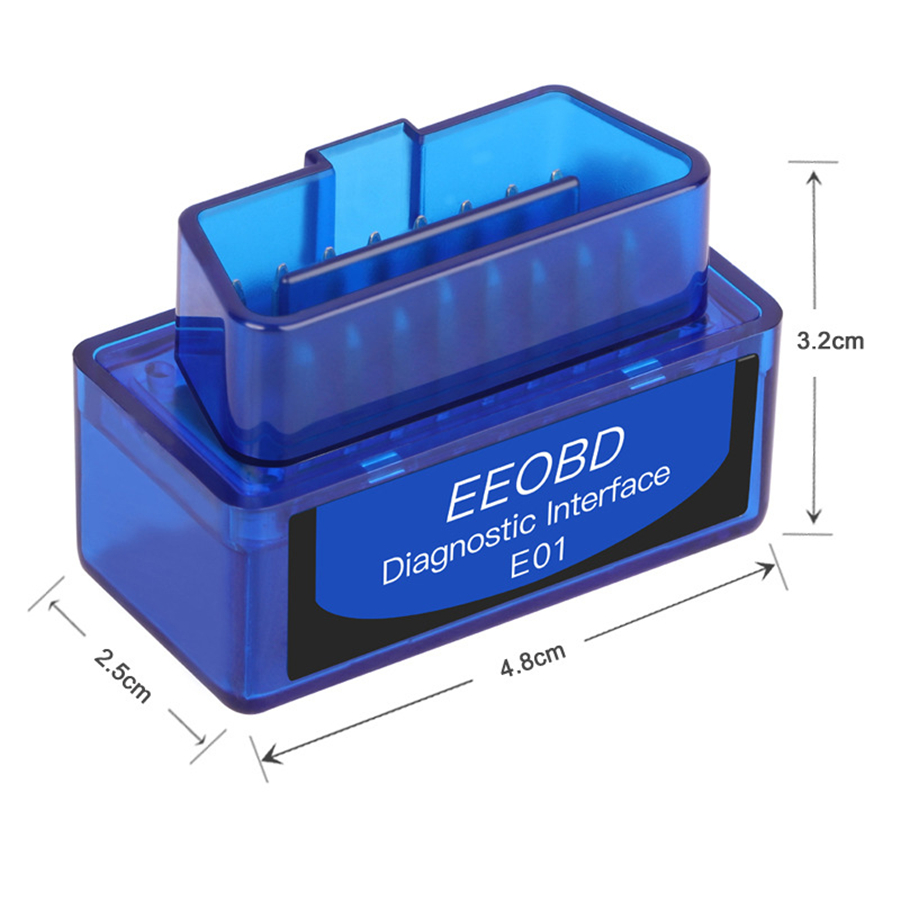 EEOBD E01 ELM327 BT3.0 bluetooth Diagnostic Interface Tool OBD2 Scanner Fault Code Reader for 12V Car