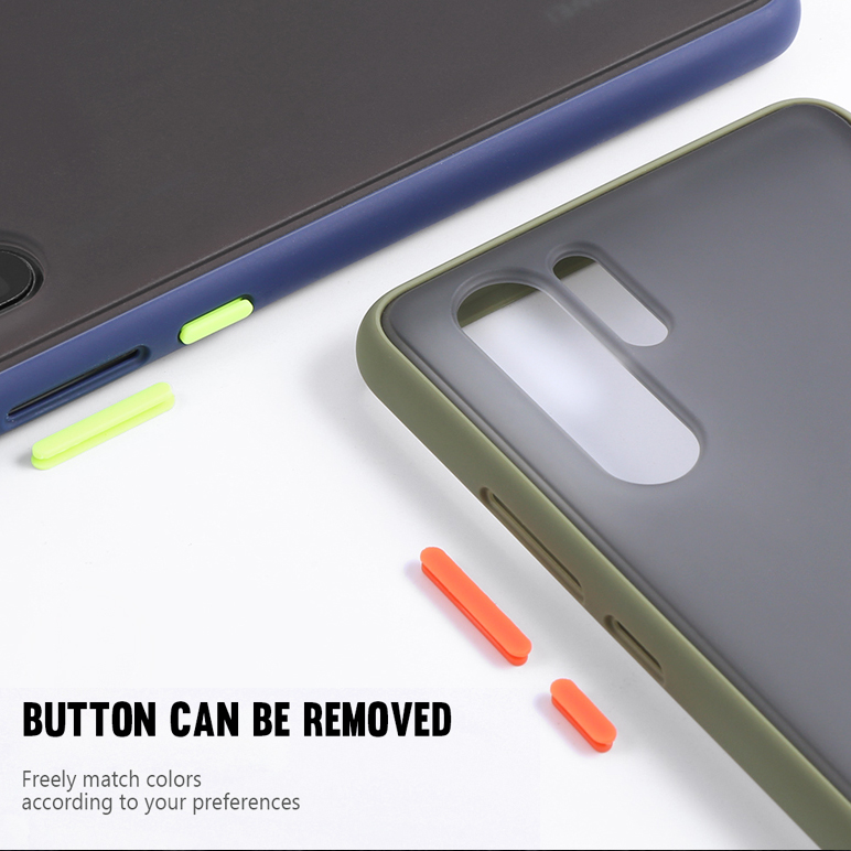 For Xiaomi Redmi Note 8 Pro Case Bakeey Armor Shockproof Anti-fingerprint Matte Translucent Hard PC&Soft TPU Edge Protective Case Non-original