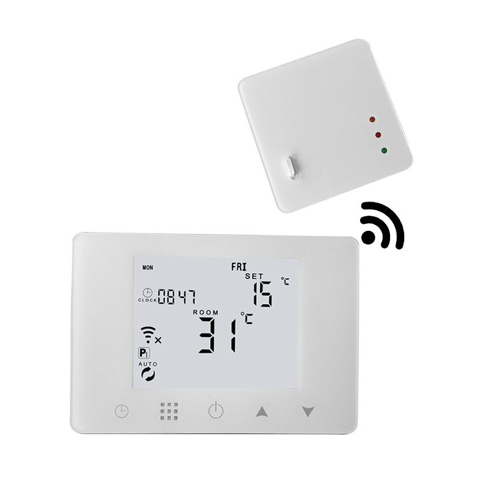WiFi & RF Termostato sem fio para aquecimento de caldeira a gás ou aquecimento de piso de água Controle Remoto Controlador de temperatura