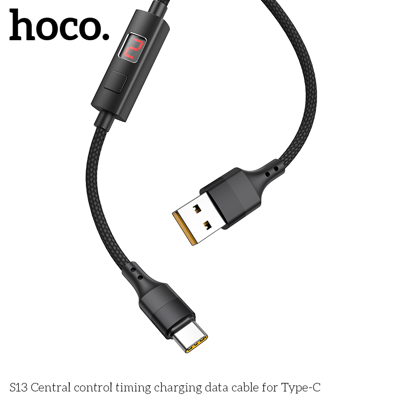 HOCO 3A Type C Micro USB LED Display Timing Control Fast Charging Data Cable For Huawei P30 Pro Mate 30 Mi9 9Pro S10+ Note 10