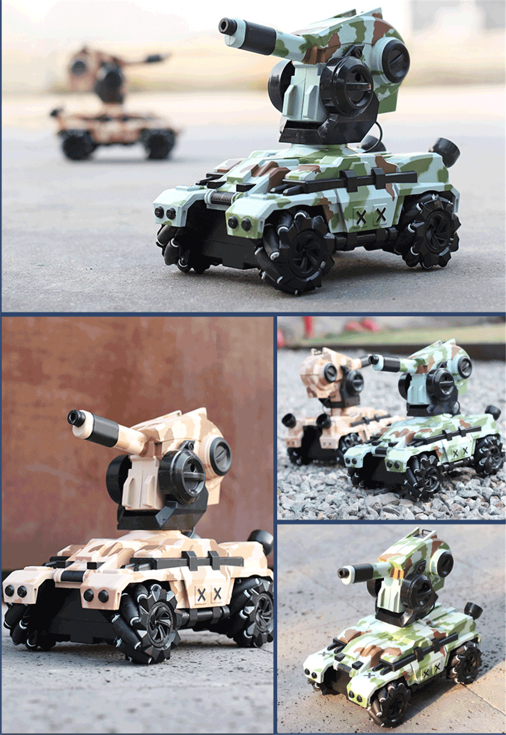 Xiangdijia Toys 008D 2.4G 4WD Electric RC Battle Tank Drift Vehicles Stunt Car RTR Model - Photo: 4
