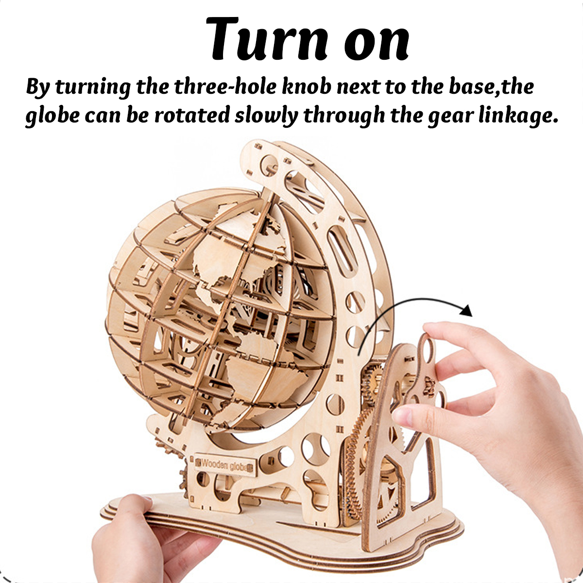 Wooden Pendulum Globe Model Ornaments Assemble Toys - Photo: 5