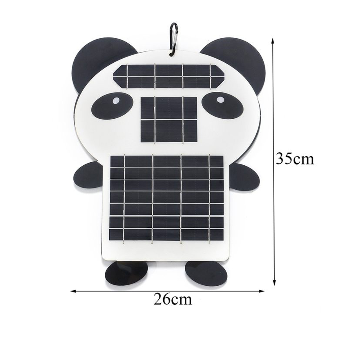 18V 15W Semi-flexible IP65 Monocrystalline Silicon Panda Shape Solar Panel for Outdoor Working RC Boat