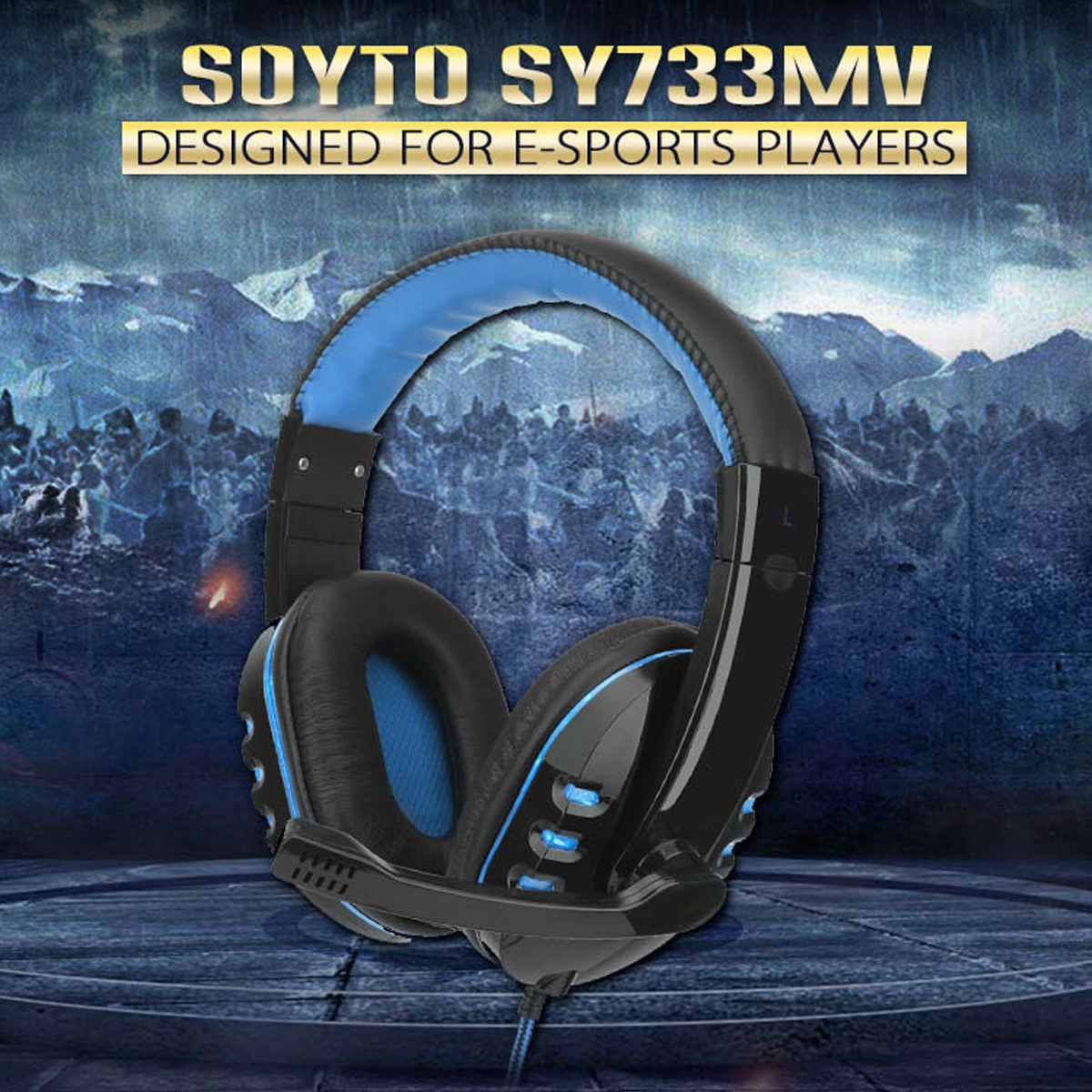 Soyto SY733MV USB Wired Light Gaming Computer Headphone for PS4 Dedicated