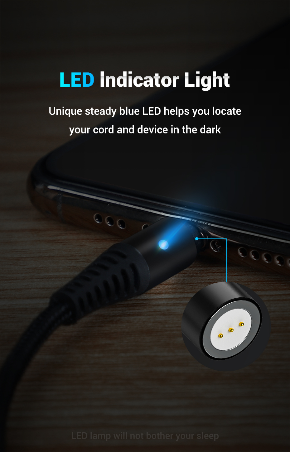 TOPK 5A Micro USB Type C LED Indicator Light Magnetic Fast Charging Data Cable For Huawei P30 Mate 30 9 Pro 7A 6Pro OUKITEL Y4800