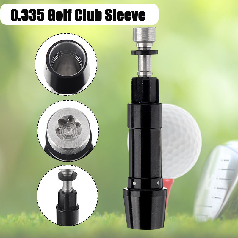 Sleeve Black 0.335 Caliber Golf Sleeve Club Cover Connector Adapter with Rubber Sleeve