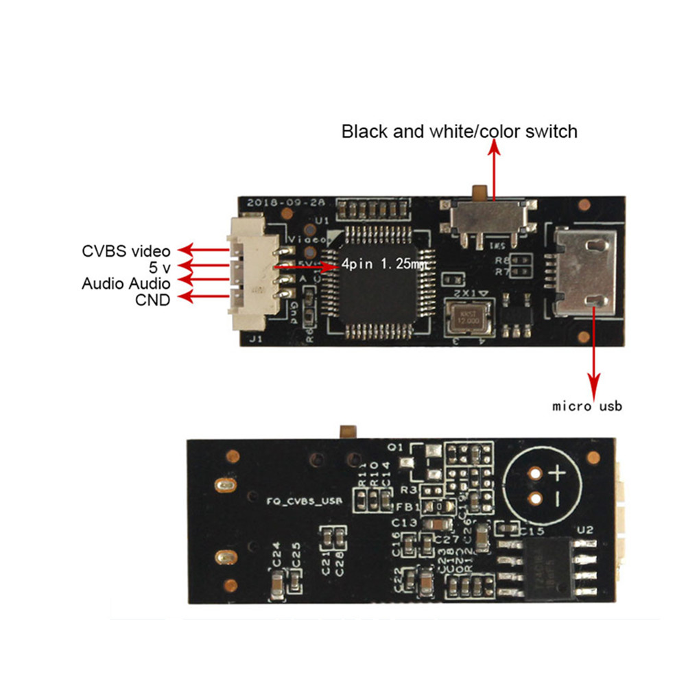 Analog HD AHD CVBS AV to USB 720P 1080P Adapter Board OTG Converter - Photo: 2